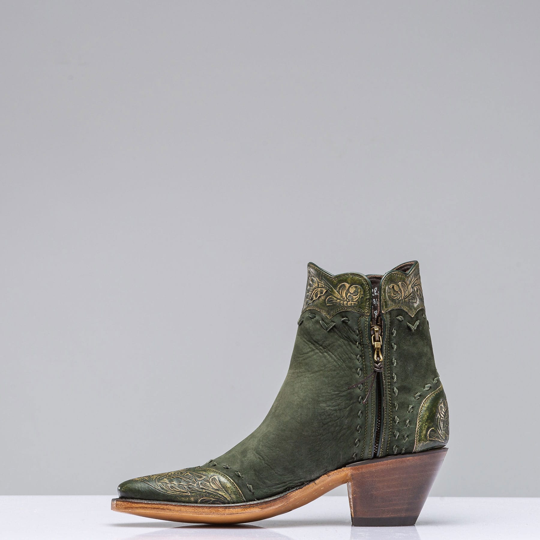 Morina Zorro In Forest Suede & Leather - AXEL'S