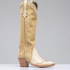 Stallion Boots Palomino Tall Boot In Lizard and Suede Ladies - Cowboy Boots