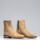 Vintage Tan Suede Round Toe Zorro - AXEL'S