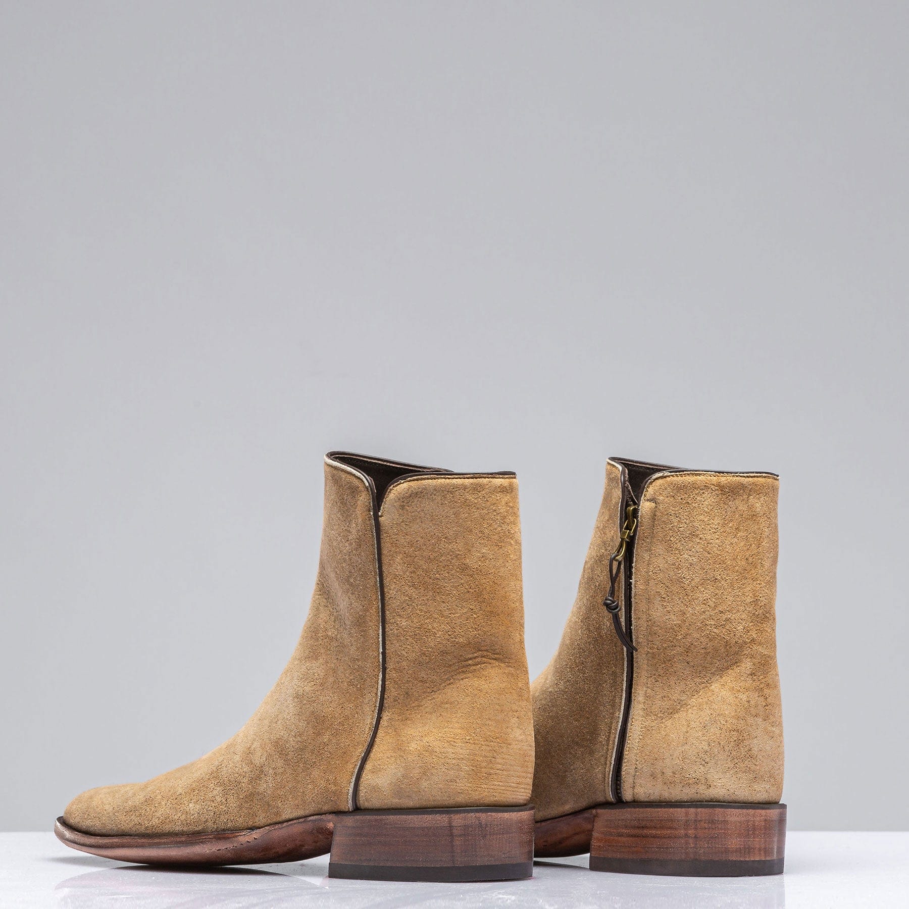 Stallion Boots Ashland Vintage Tan Suede Round Toe Zorro | Axel's
