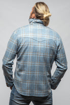 Descript Wool Western Overshirt In Blue - AXEL'S