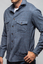 Descript Wool Western Overshirt In Dark Blue - AXEL'S