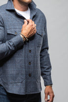 Descript Wool Western Overshirt In Dark Blue - AXEL'S