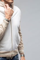 Entoto Cashmere Baseball Jacket In Beige - AXEL'S