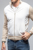 Stile Latino Entoto Cashmere Baseball Jacket In Beige Mens - Sweaters