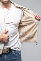 Entoto Cashmere Baseball Jacket In Beige - AXEL'S