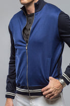 Entoto Cashmere Baseball Jacket In Navy - AXEL'S