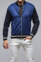 Entoto Cashmere Baseball Jacket In Navy - AXEL'S