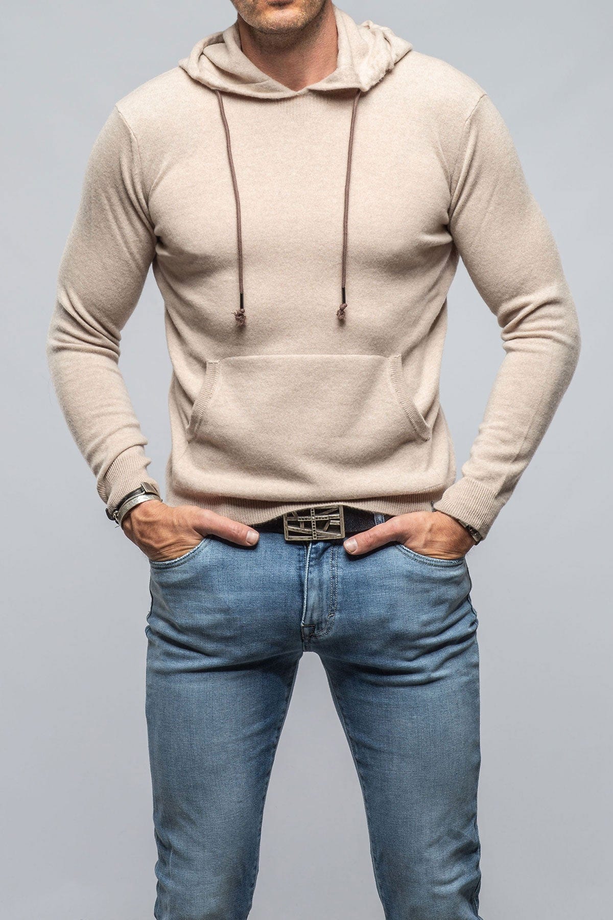 Stile Latino Florio II Cashmere Hoodie In Beige | Mens - Sweaters