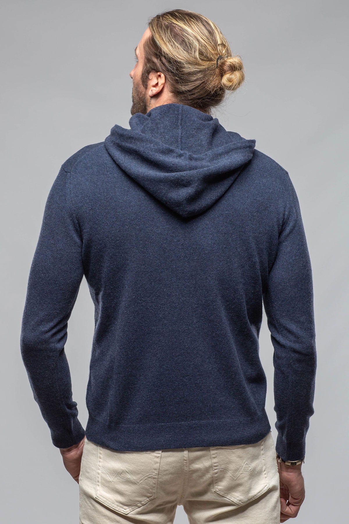 Stile Latino Florio II Cashmere Hoodie In Blue | Mens - Sweaters