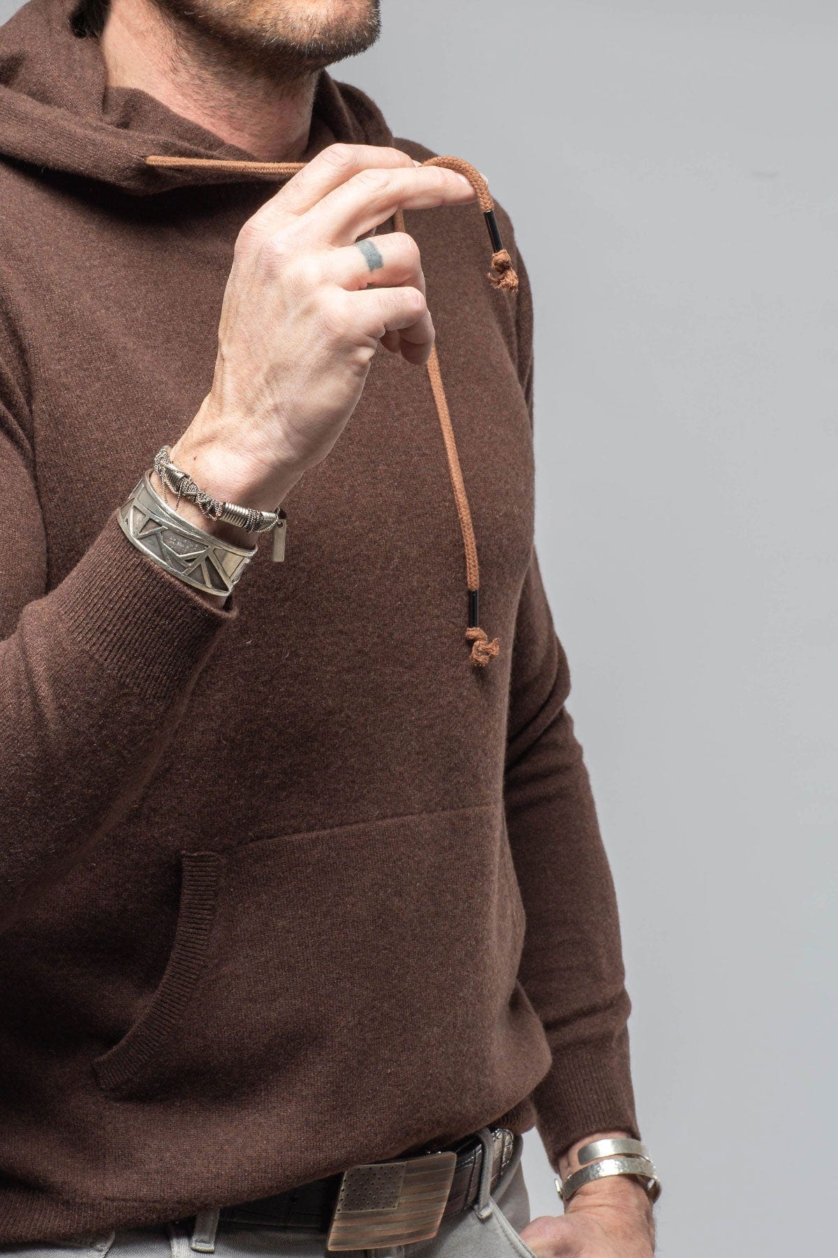 Florio II Cashmere Hoodie In Chocolate - AXEL'S