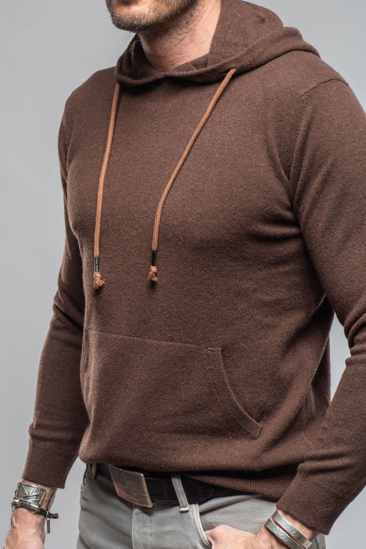 Stile Latino Florio II Cashmere Hoodie In Chocolate | Mens - Sweaters