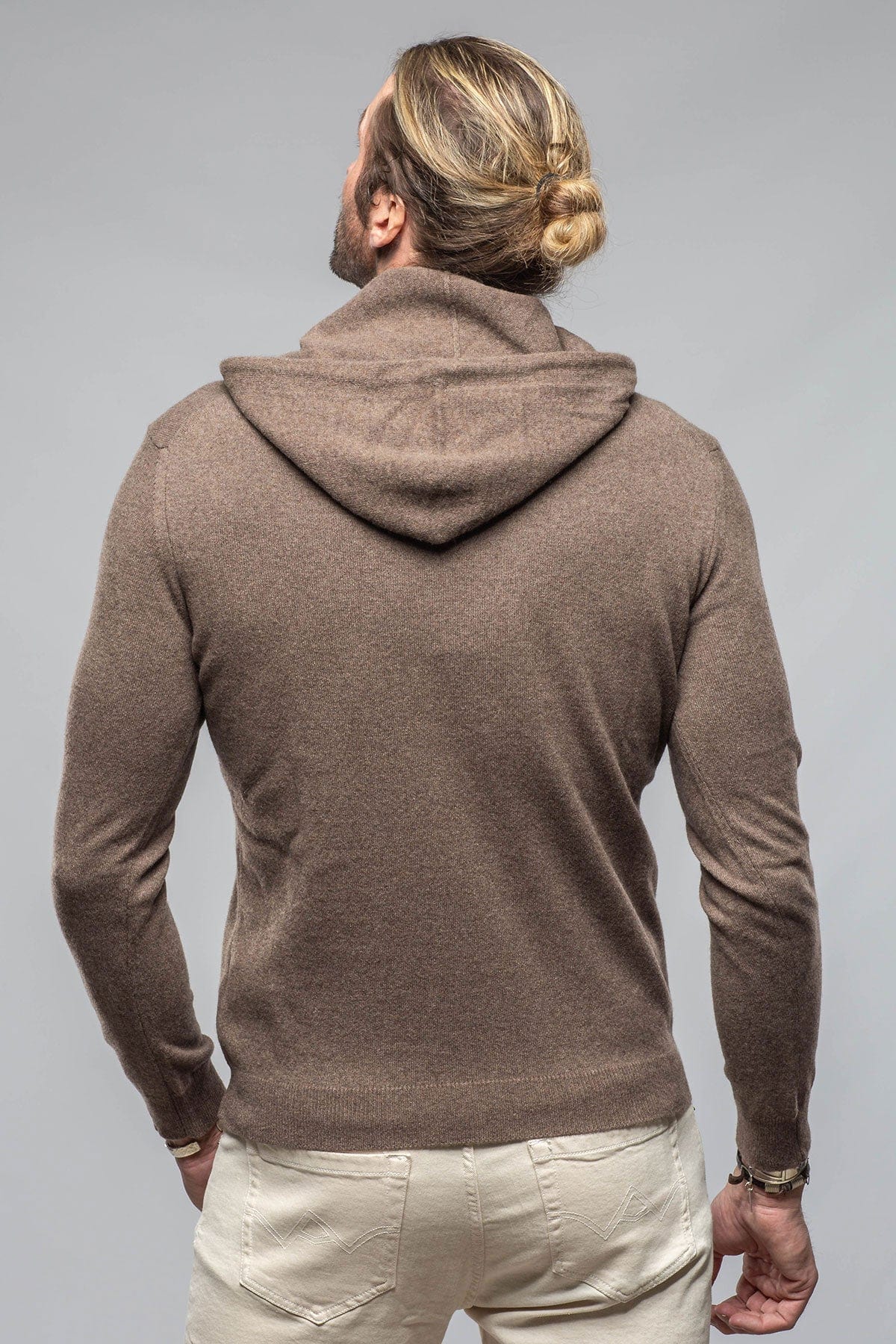 Stile Latino Florio II Cashmere Hoodie In Dark Sand | Mens - Sweaters