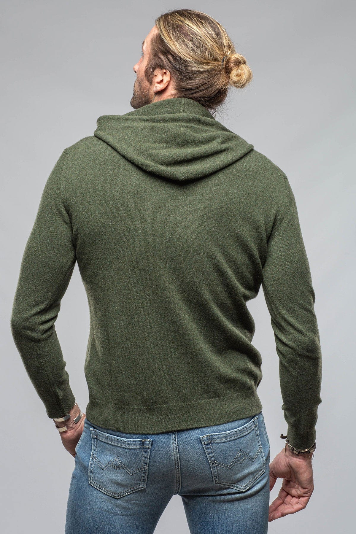 Stile Latino Florio II Cashmere Hoodie In Forest Green | Mens - Sweaters