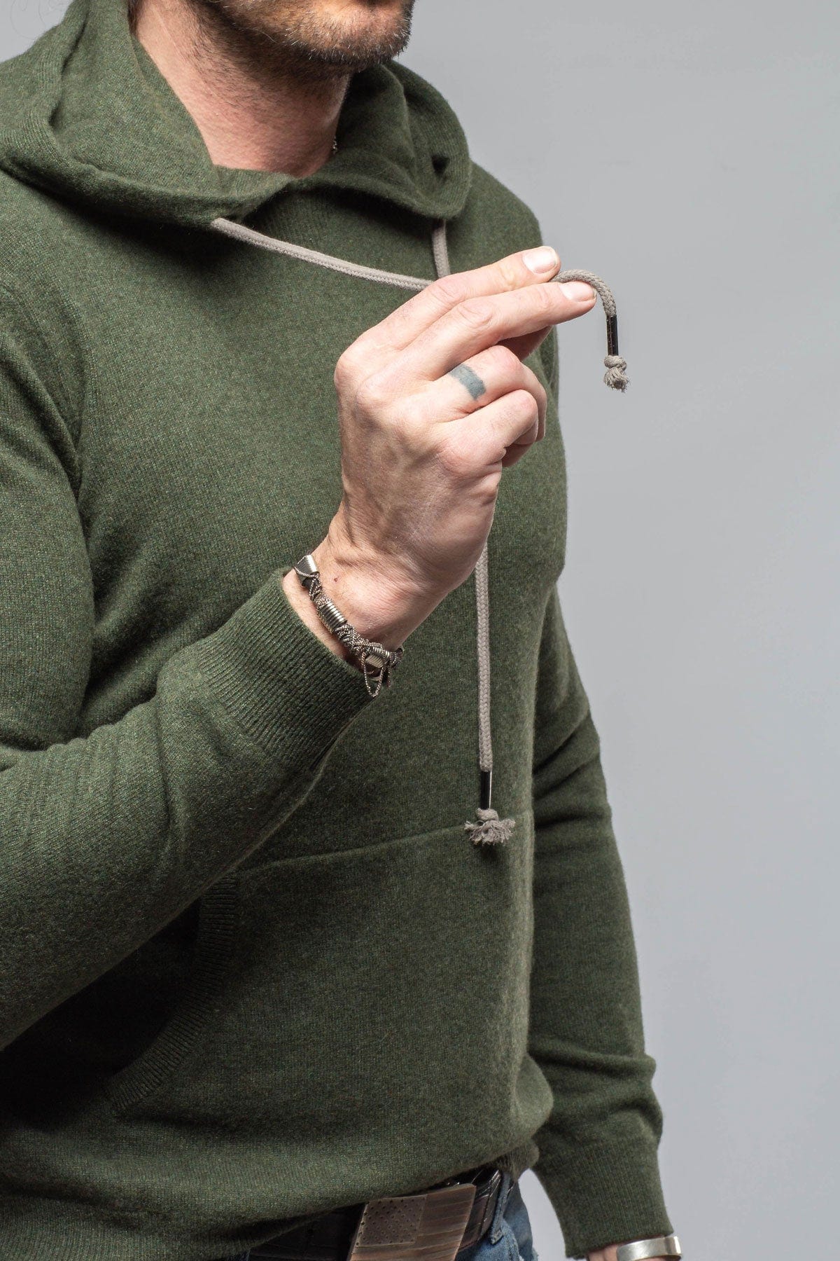 Stile Latino Florio II Cashmere Hoodie In Forest Green | Mens - Sweaters