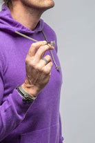 Florio II Cashmere Hoodie In Purple - AXEL'S