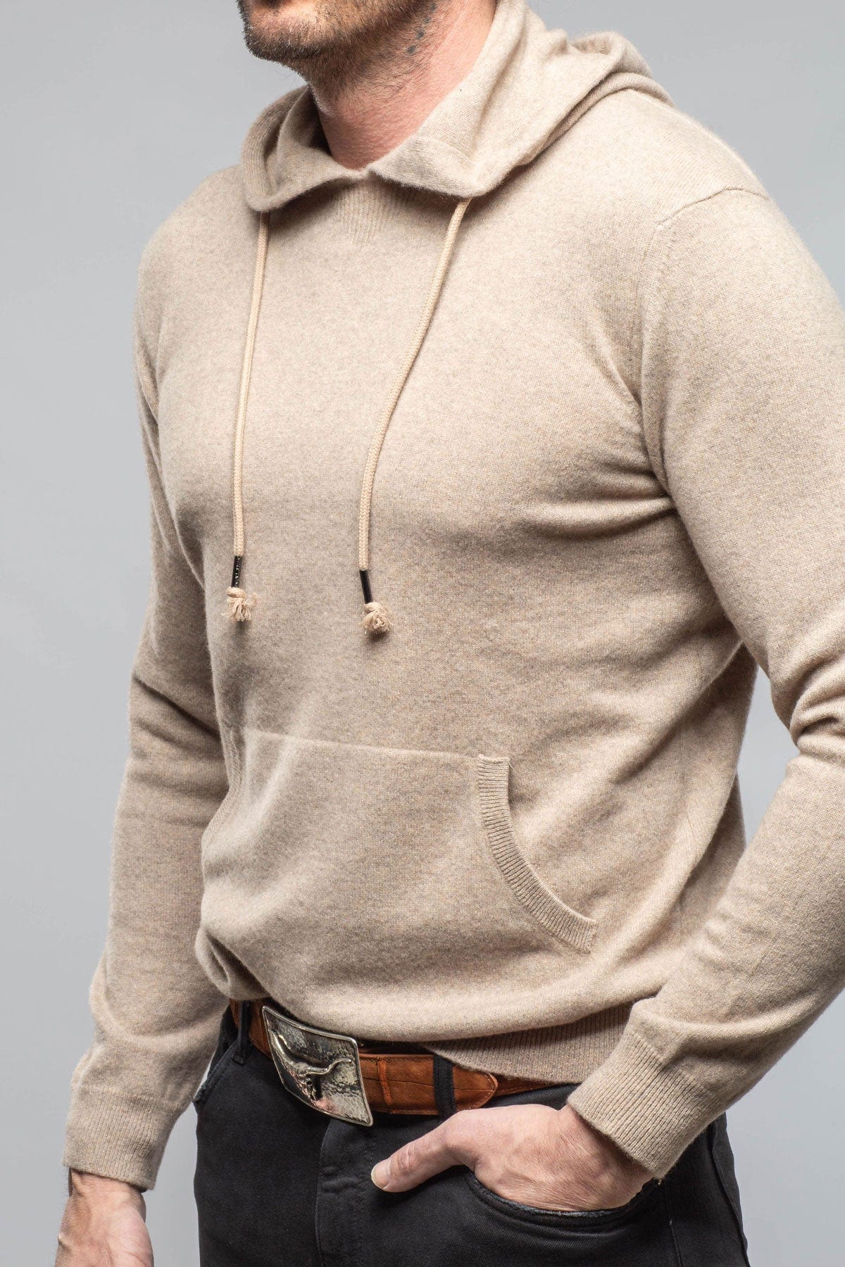 Florio II Cashmere Hoodie In Tan - AXEL'S