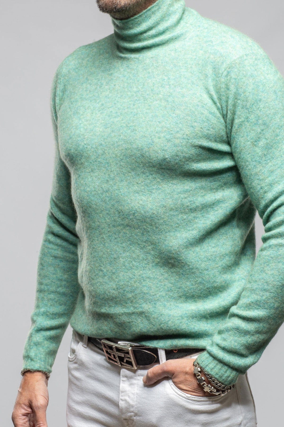 Stile Latino Mandara Sweater In Green Mens - Outerwear - Cloth