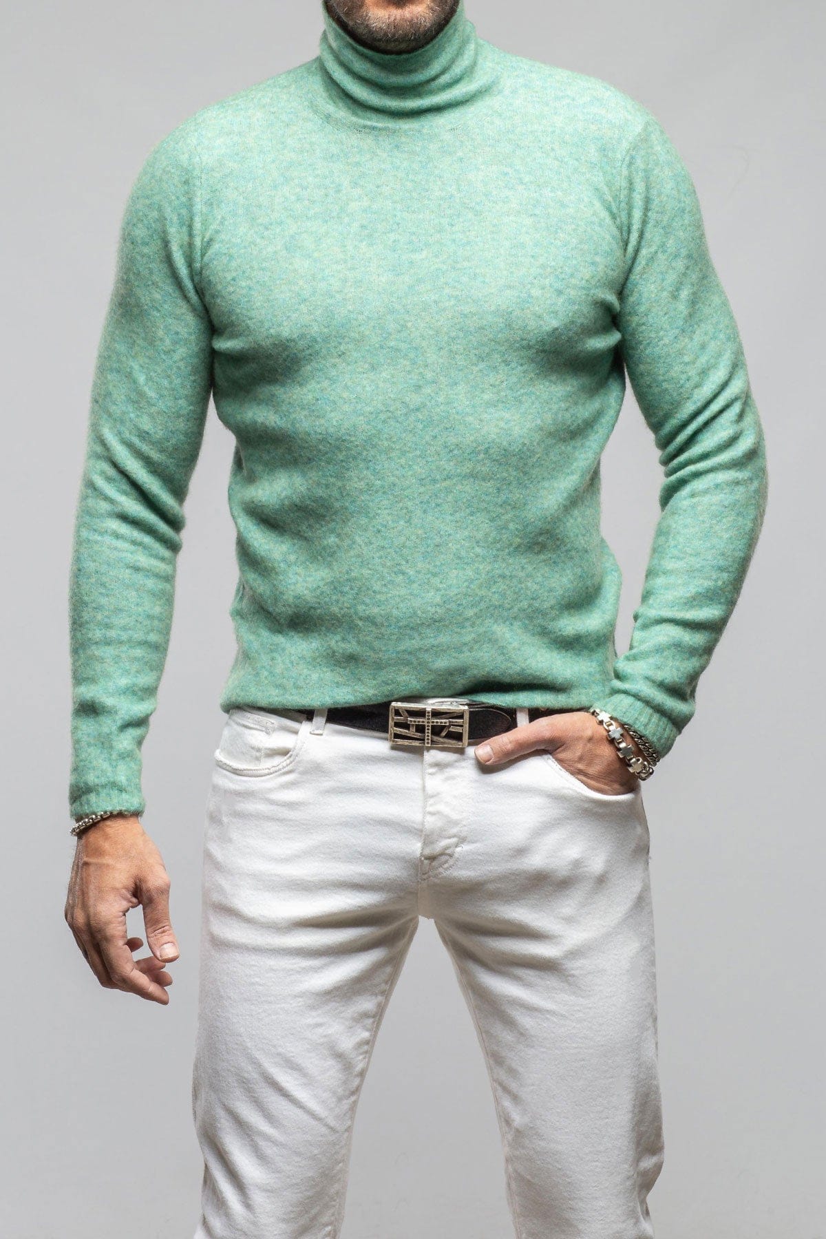 Stile Latino Mandara Sweater In Green Mens - Outerwear - Cloth