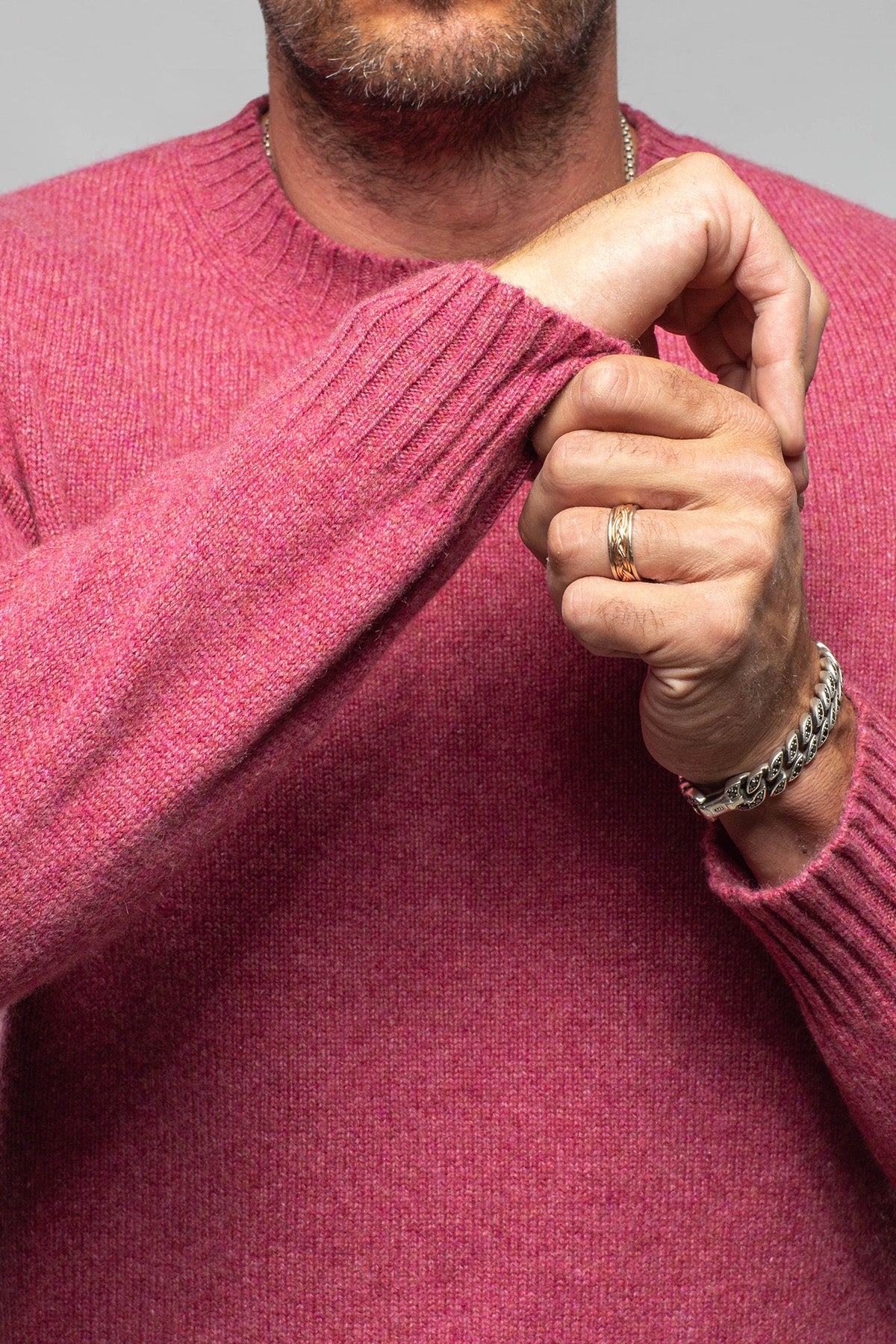 Stile Latino Rogan Crew Sweater In Red Mens - Sweaters