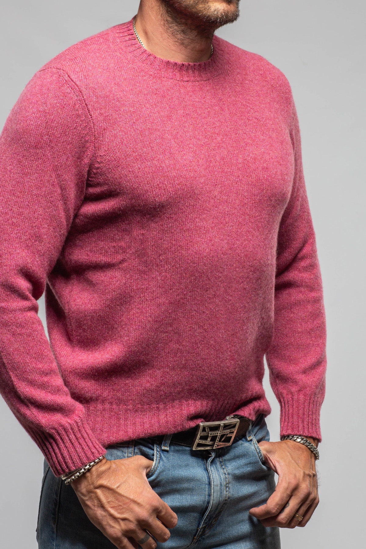 Stile Latino Rogan Crew Sweater In Red Mens - Sweaters
