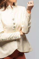 Cipriani Cupro Jacket In Ivory - AXEL'S