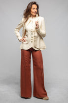 Cipriani Cupro Jacket In Ivory - AXEL'S