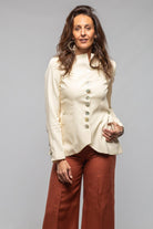 Cipriani Cupro Jacket In Ivory - AXEL'S