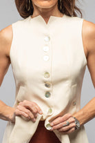 Cipriani Cupro Vest In Ivory - AXEL'S