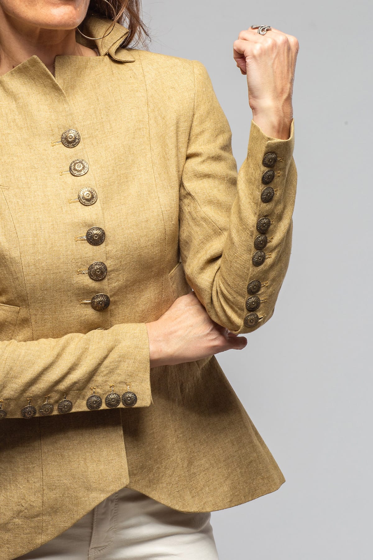 T.ba Cipriani Linen Jacket In Sand | Ladies - Tailored