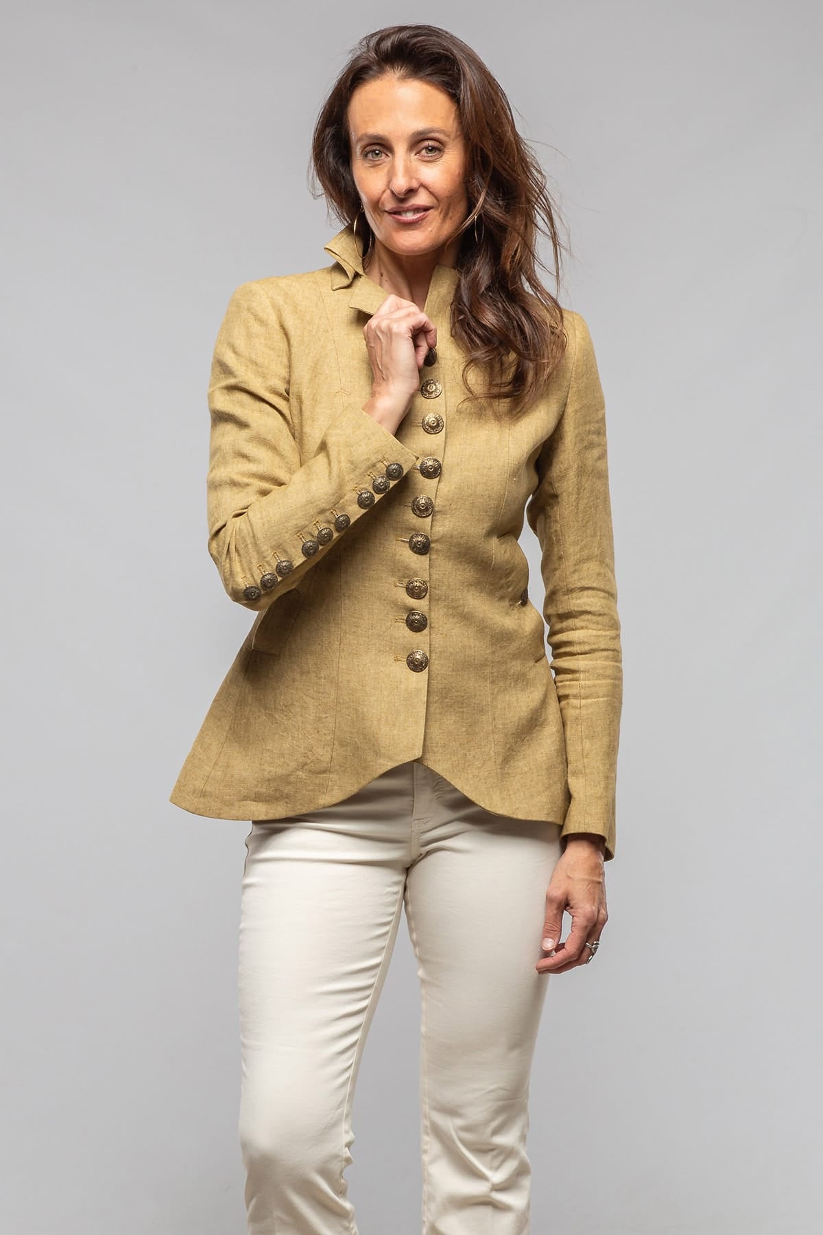 T.ba Cipriani Linen Jacket In Sand | Ladies - Tailored