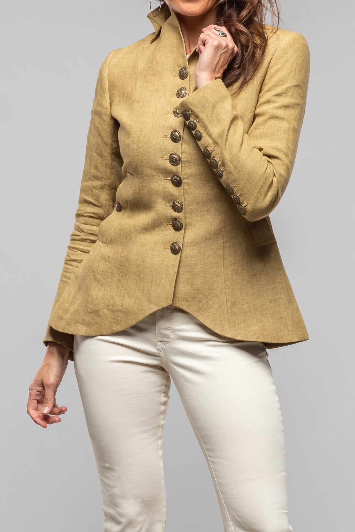 T.ba Cipriani Linen Jacket In Sand | Ladies - Tailored