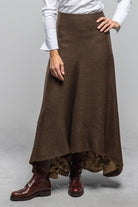 T.ba Fiona Tweed Skirt In Brown/Black Melange Ladies - Skirts