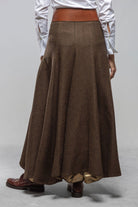 T.ba Fiona Tweed Skirt In Brown/Black Melange Ladies - Skirts