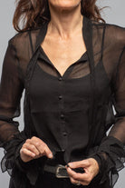 T.ba Freya Chiffon Blouse In Black Ladies - Blouses