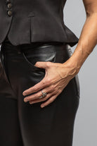 T.ba Georgina Sharkskin Vest In Black Ladies - Blouses