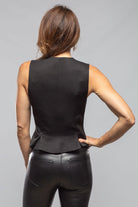 T.ba Georgina Sharkskin Vest In Black Ladies - Blouses