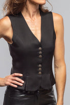 T.ba Georgina Sharkskin Vest In Black Ladies - Blouses