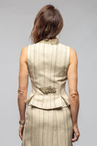 Georgina Striped Linen Vest - AXEL'S