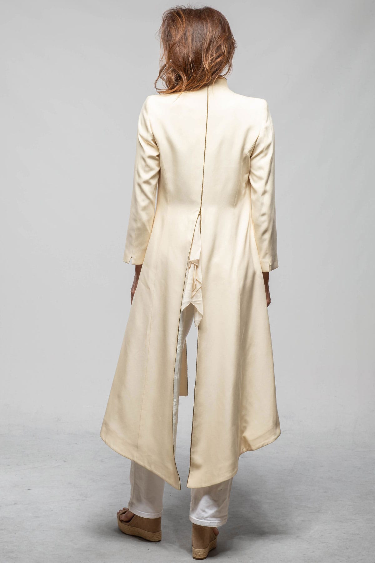 T.ba | Ginebra Cupro Long Coat In Ivory | Axel's of Vail