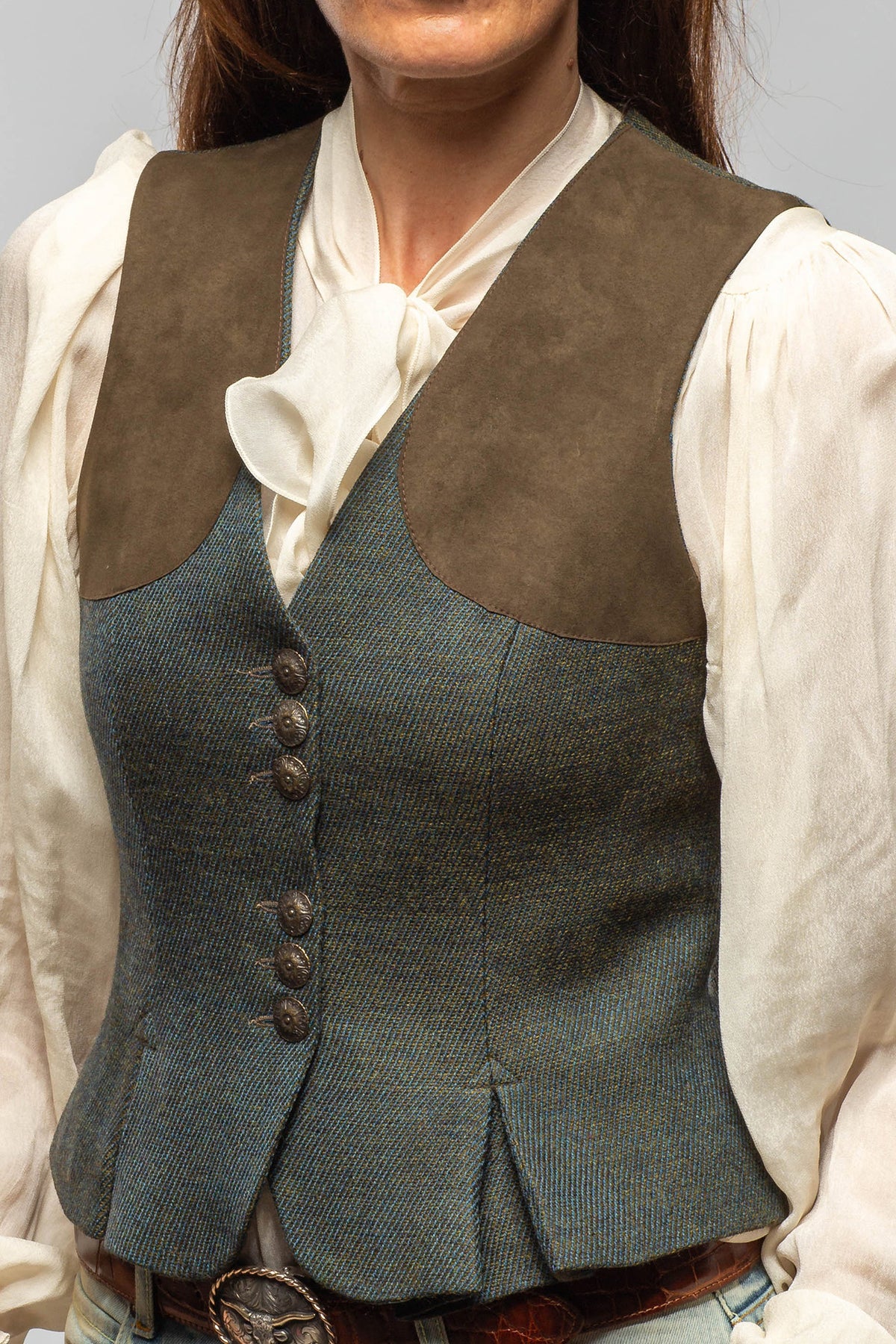 T.ba Gylda Tweed & Suede Vest Ladies - Tailored - Vests