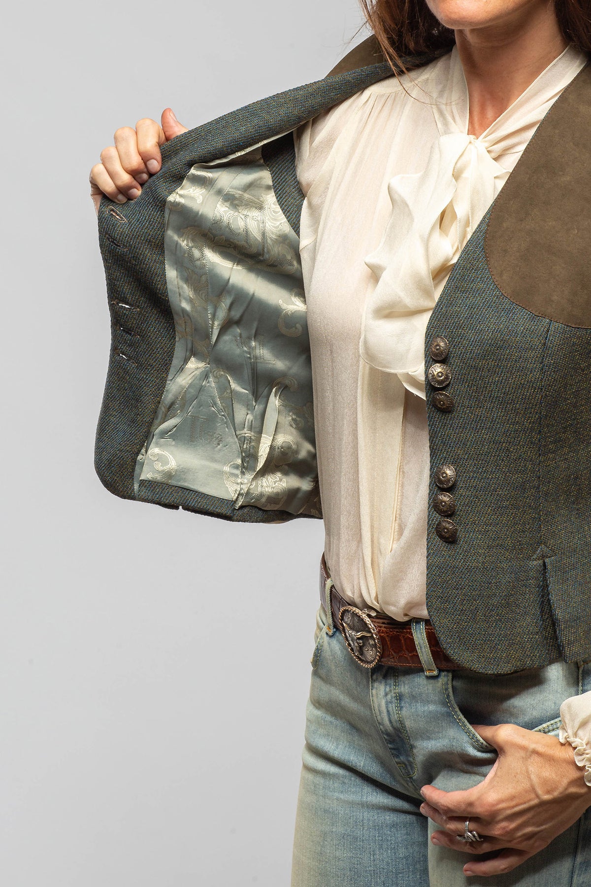 T.ba Gylda Tweed & Suede Vest Ladies - Tailored - Vests