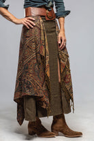 Gypsy Combi Skirt In Black Paisley Jacquard - AXEL'S