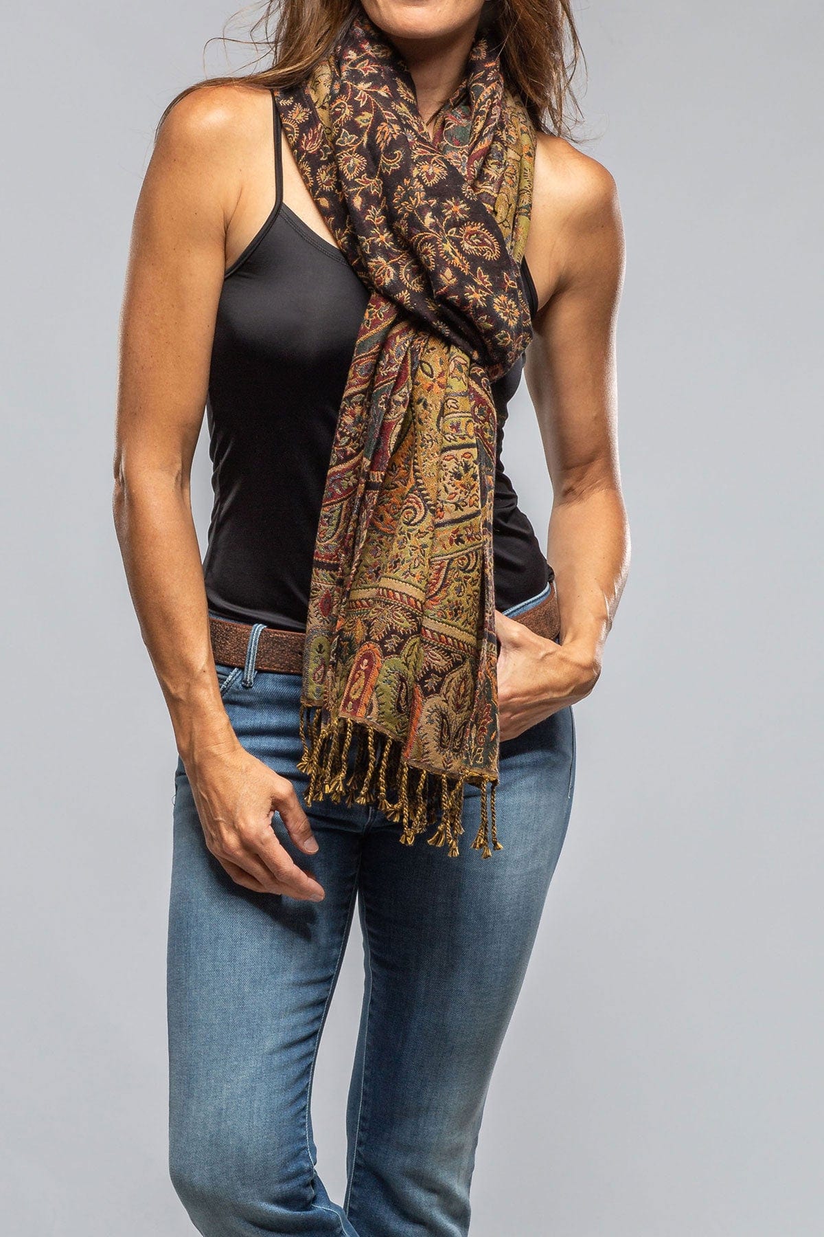 Gypsy Scarf In Paisley Jacquard - AXEL'S