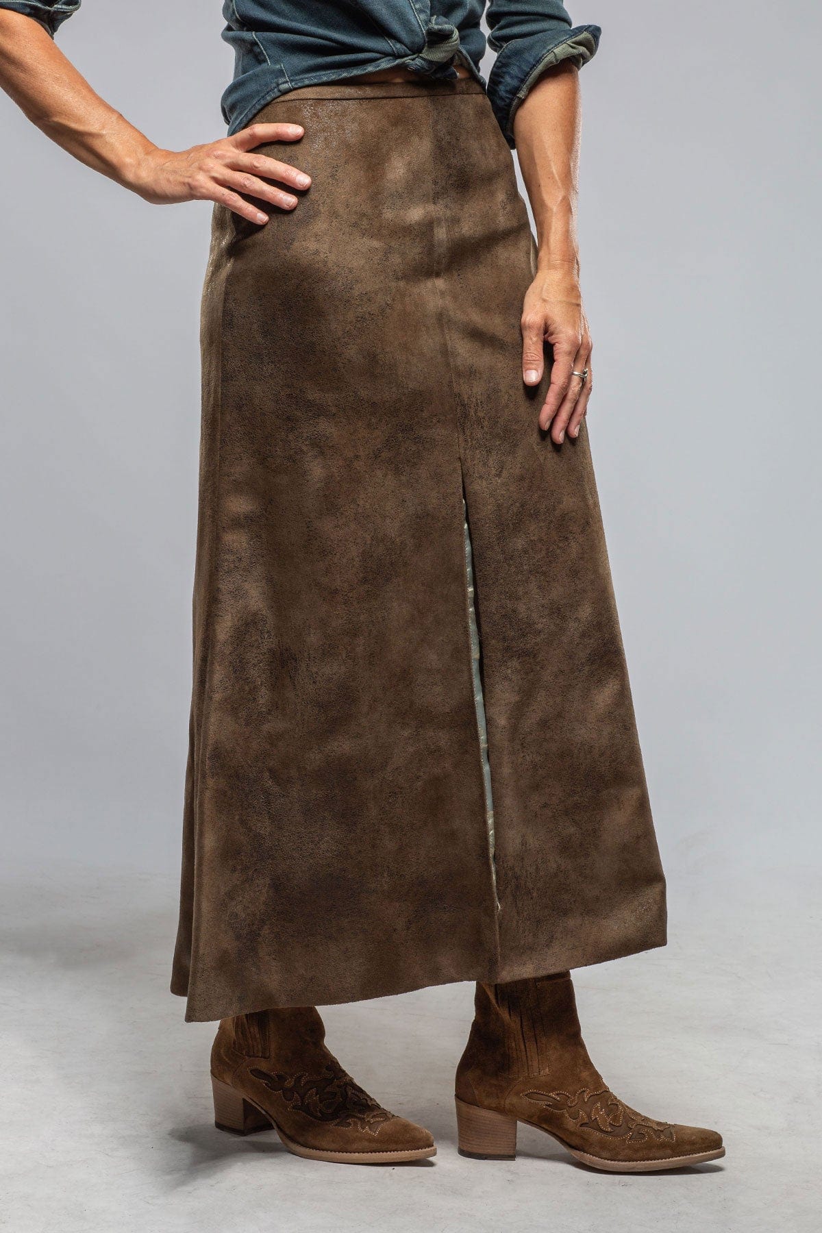 Gypsy Skirt In Vegan Leather - AXEL'S