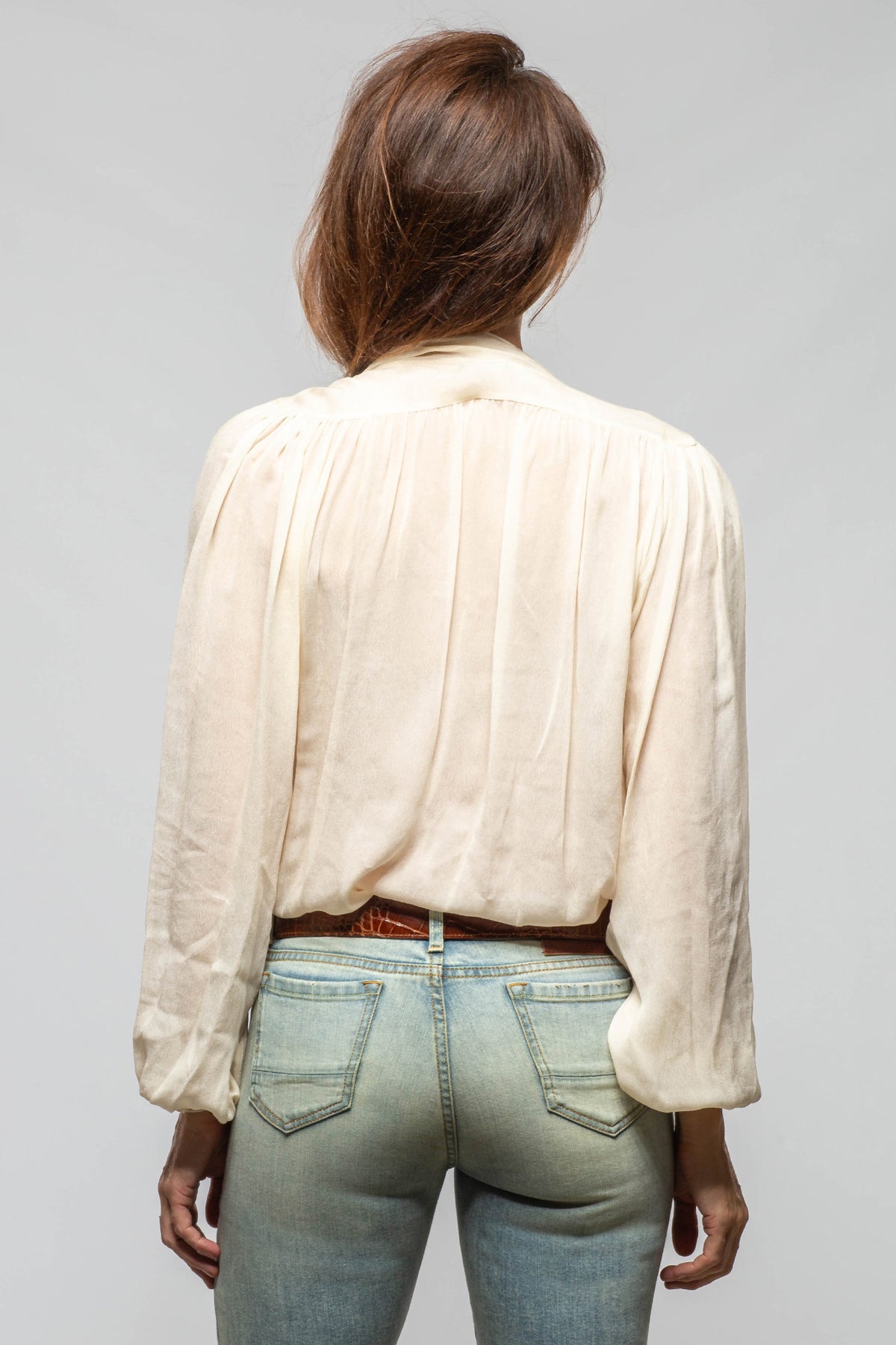 T.ba Iona Tie Neck Blouse In Natural Ladies - Blouses