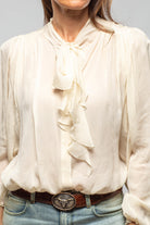 T.ba Iona Tie Neck Blouse In Natural Ladies - Blouses