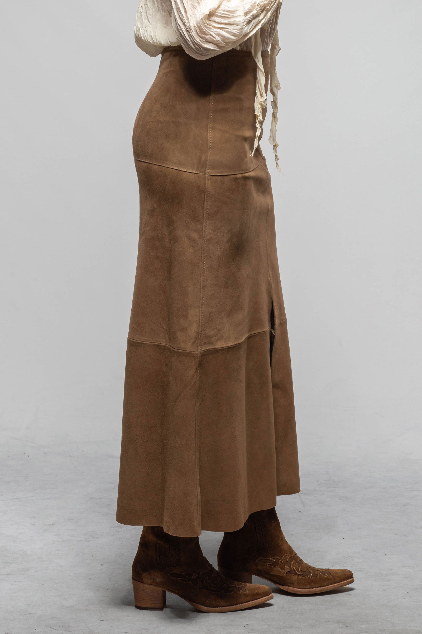 T.ba Joan Suede Skirt In Camel Ladies - Skirts