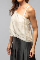 Lorenza Crepe Top In Natural - AXEL'S