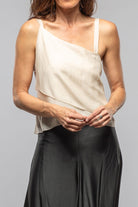 Lorenza Crepe Top In Natural - AXEL'S